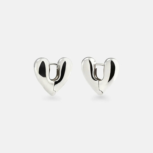 Women Kith Annika Inez Small Heart Hoops - Silver