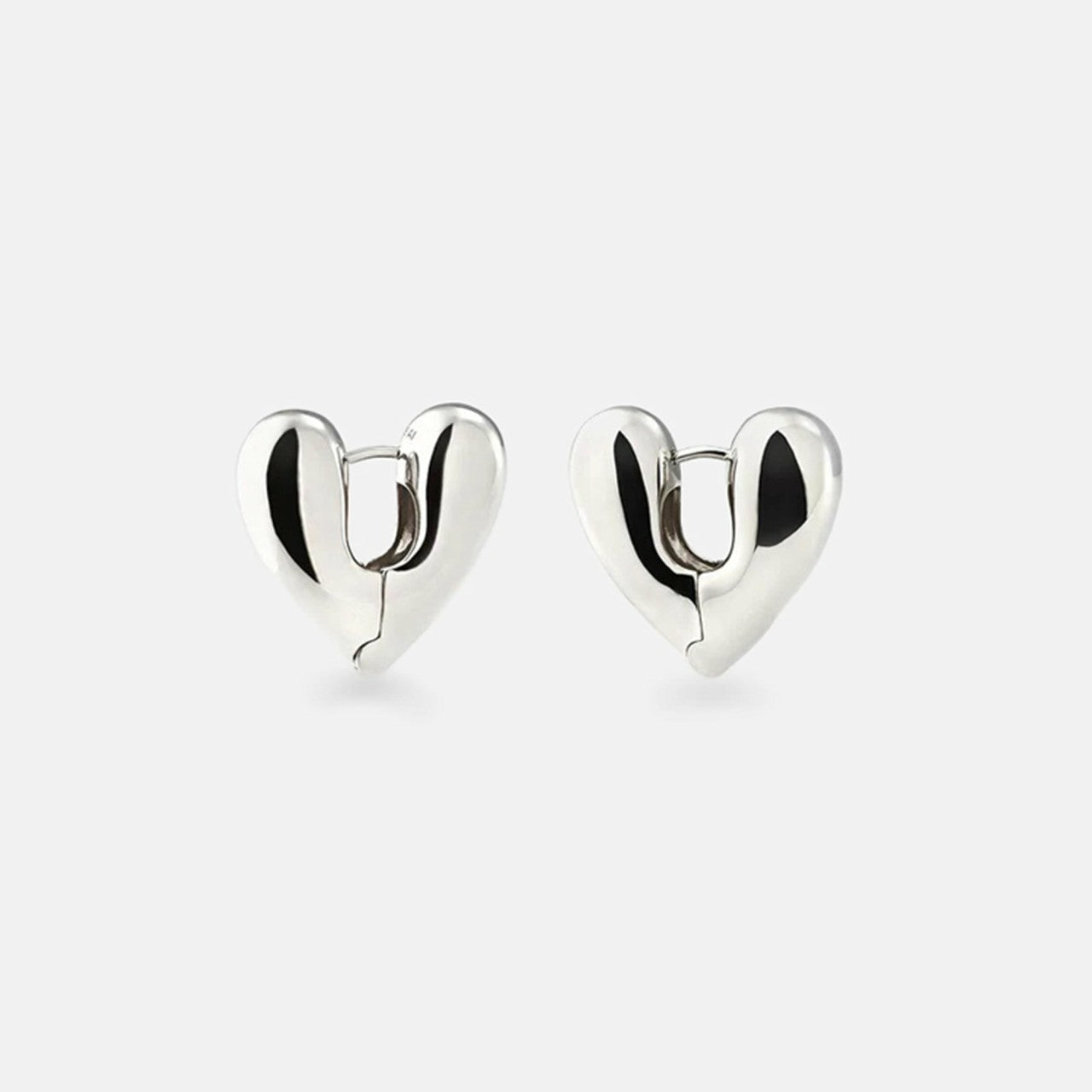 Women Kith Annika Inez Large Heart Hoops - Silver