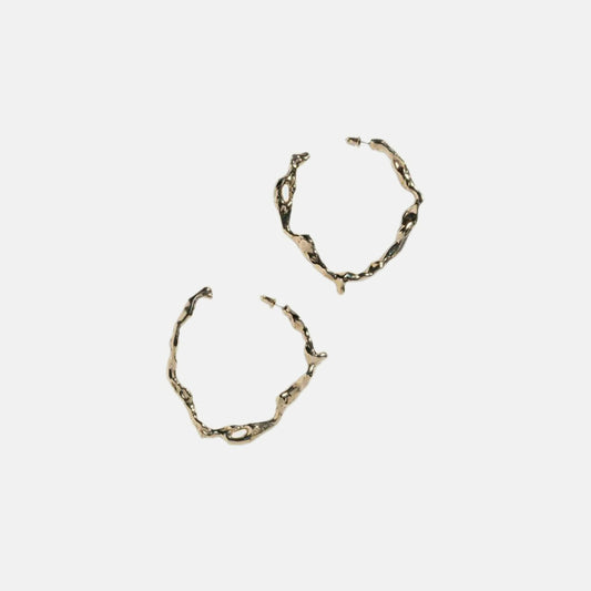 Women Kith Faris Drip Hoop Earrings in 14K Gold-Plated - Bronze
