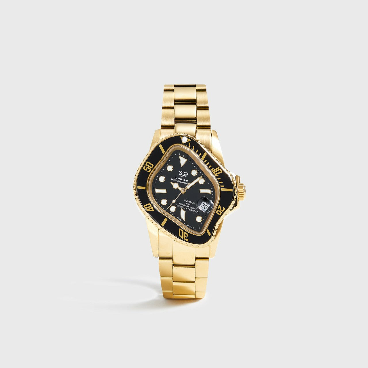 Men Kith LAARVEE Golden Precision Steel - Black Bezel / Black Dial