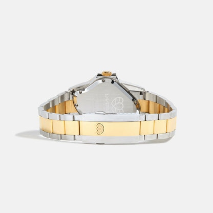 Men Kith LAARVEE Silver & Golden Precision Steel - Black Bezel / Black Dial