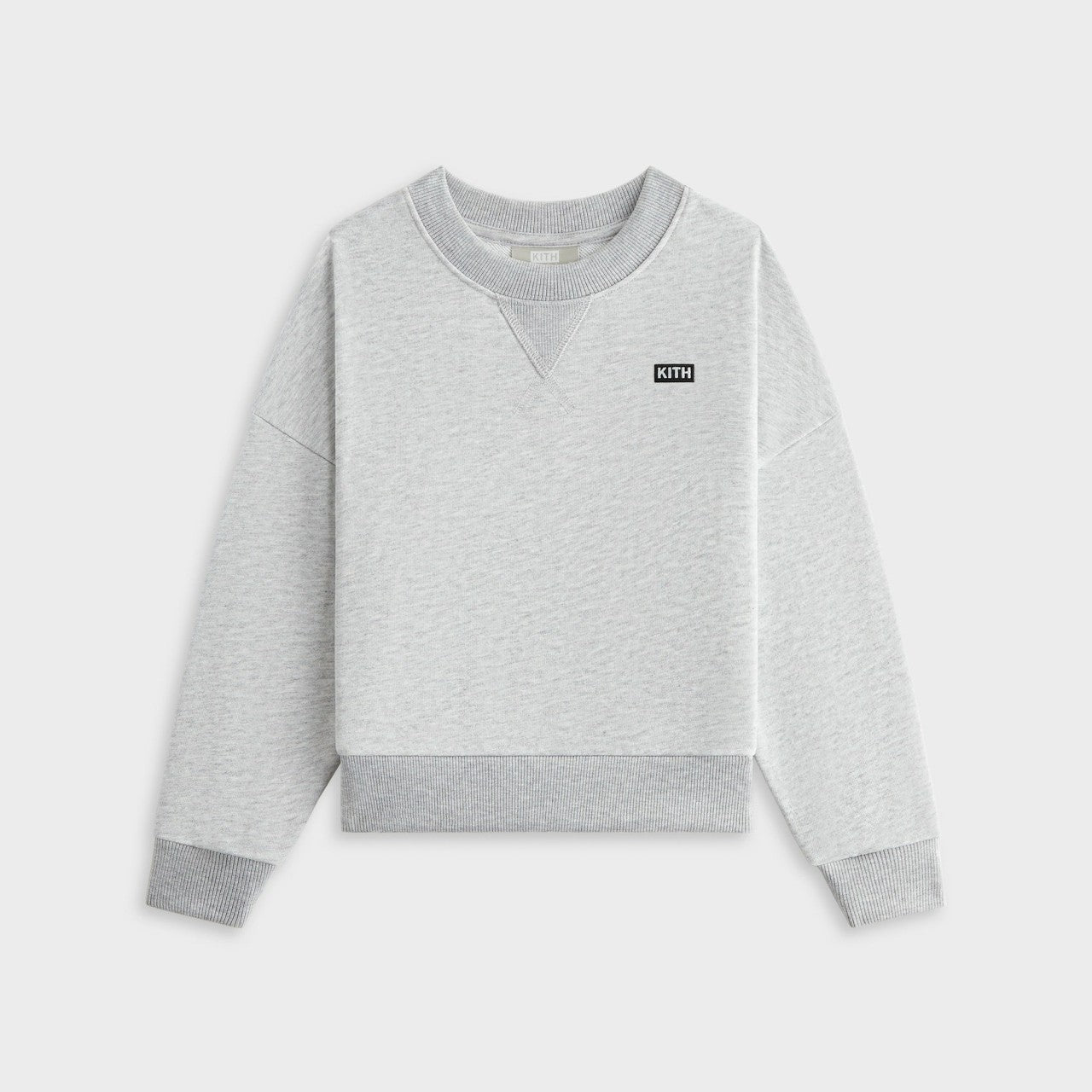 Kids Kith Kith Kids Long Sleeve Nelson Crewneck - Light Heather Grey