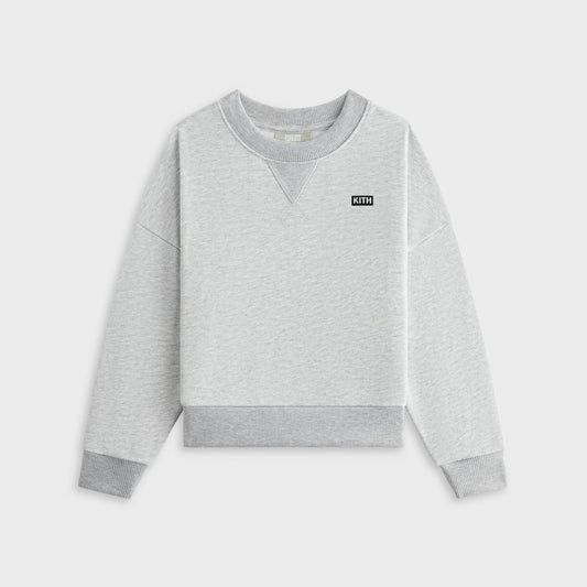 Kids Kith Kith Kids Long Sleeve Nelson Crewneck - Light Heather Grey