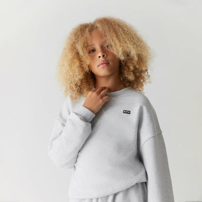 Kids Kith Kith Kids Long Sleeve Nelson Crewneck - Light Heather Grey