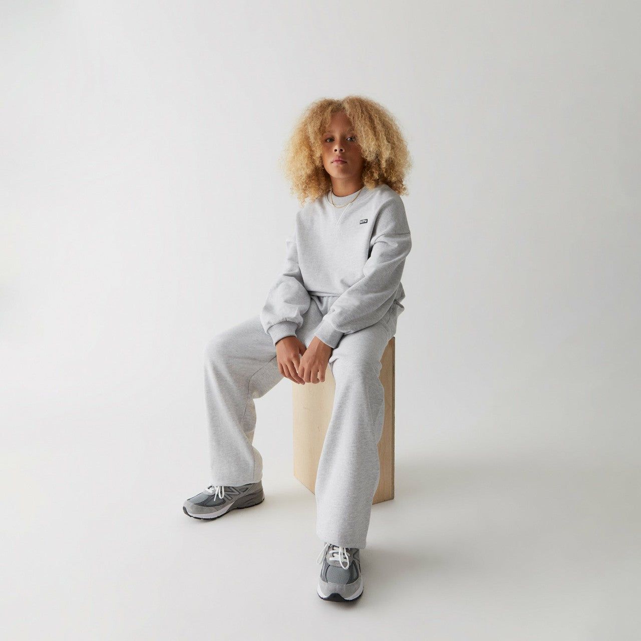 Kids Kith Kith Kids Nelson Sweatpant - Light Heather Grey