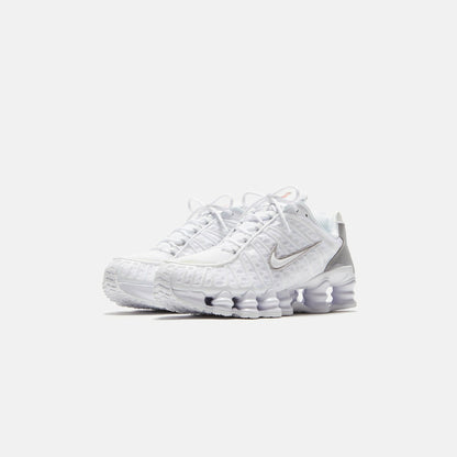 Men|Women Kith Nike WMNS Shox TL - White / Metallic Silver / Max Orange