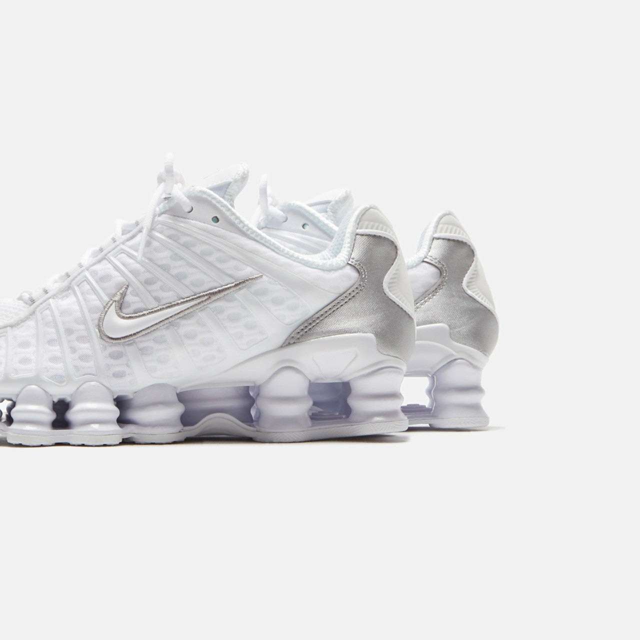 Men|Women Kith Nike WMNS Shox TL - White / Metallic Silver / Max Orange