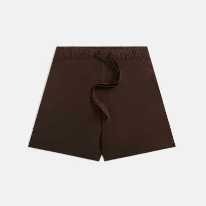 Men Kith Tekla Poplin Pajama Shorts - Coffee