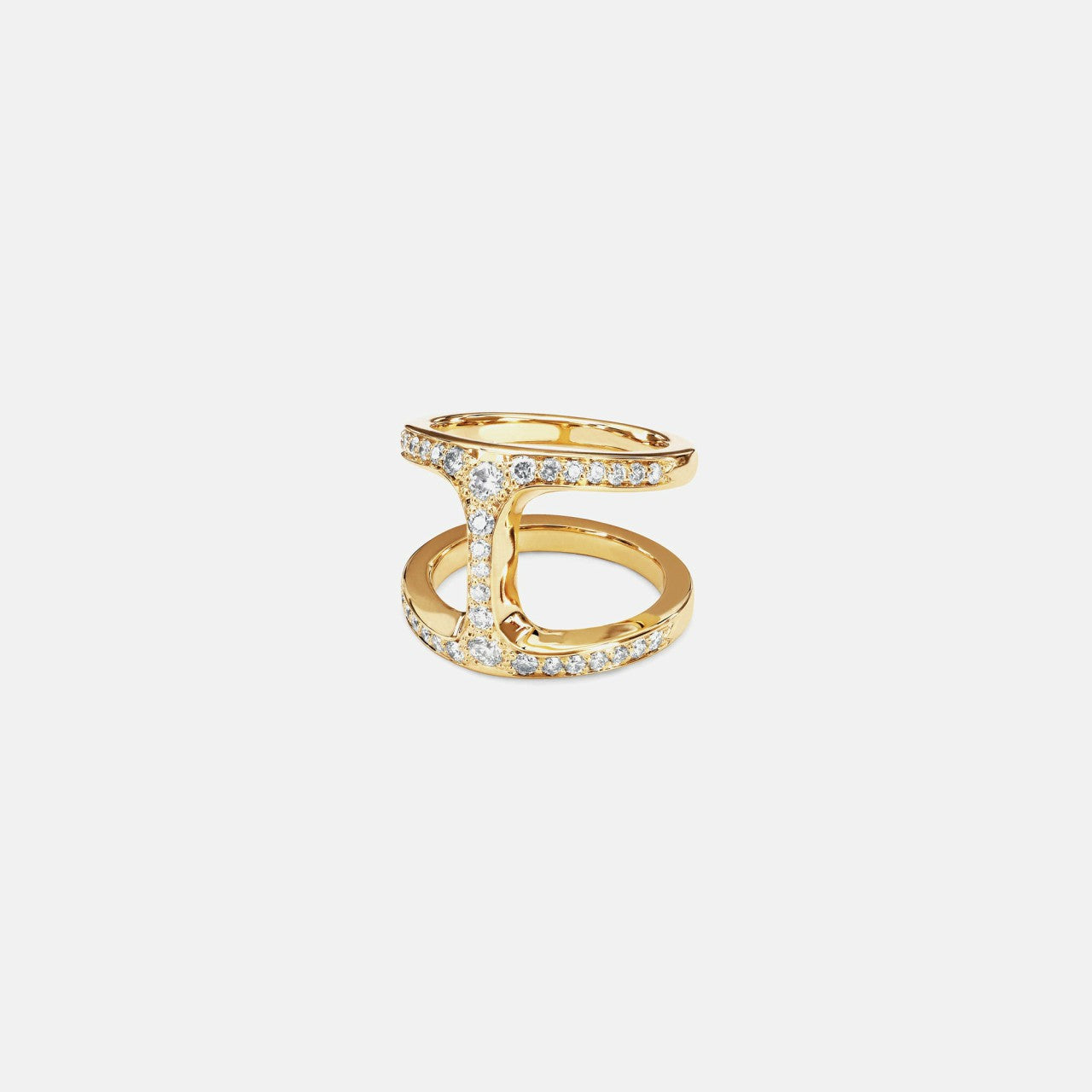 Women Kith Hoorsenbuhs Dame Phantom Ring with Diamonds - 18K Yellow Gold