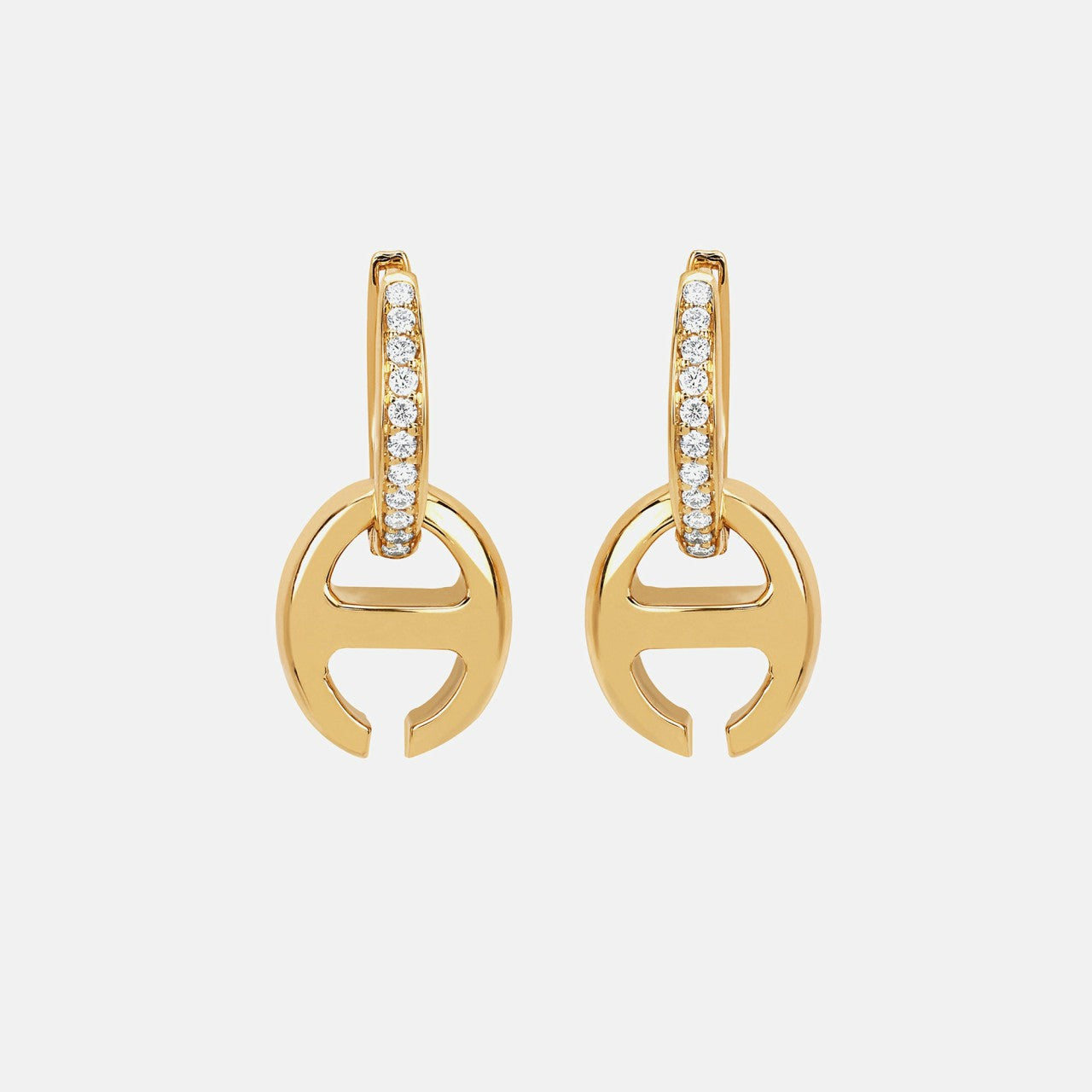 Women Kith Hoorsenbuhs Klaasp Earrings with Diamonds - Yellow Gold