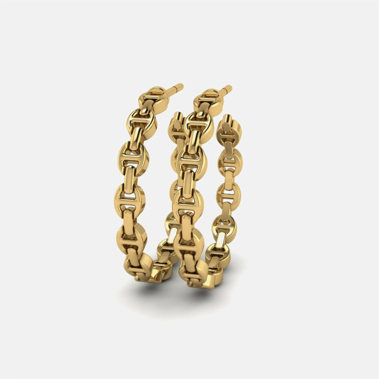 Women Kith Hoorsenbuhs 33MM Hoop Earrings - 18K Yellow Gold