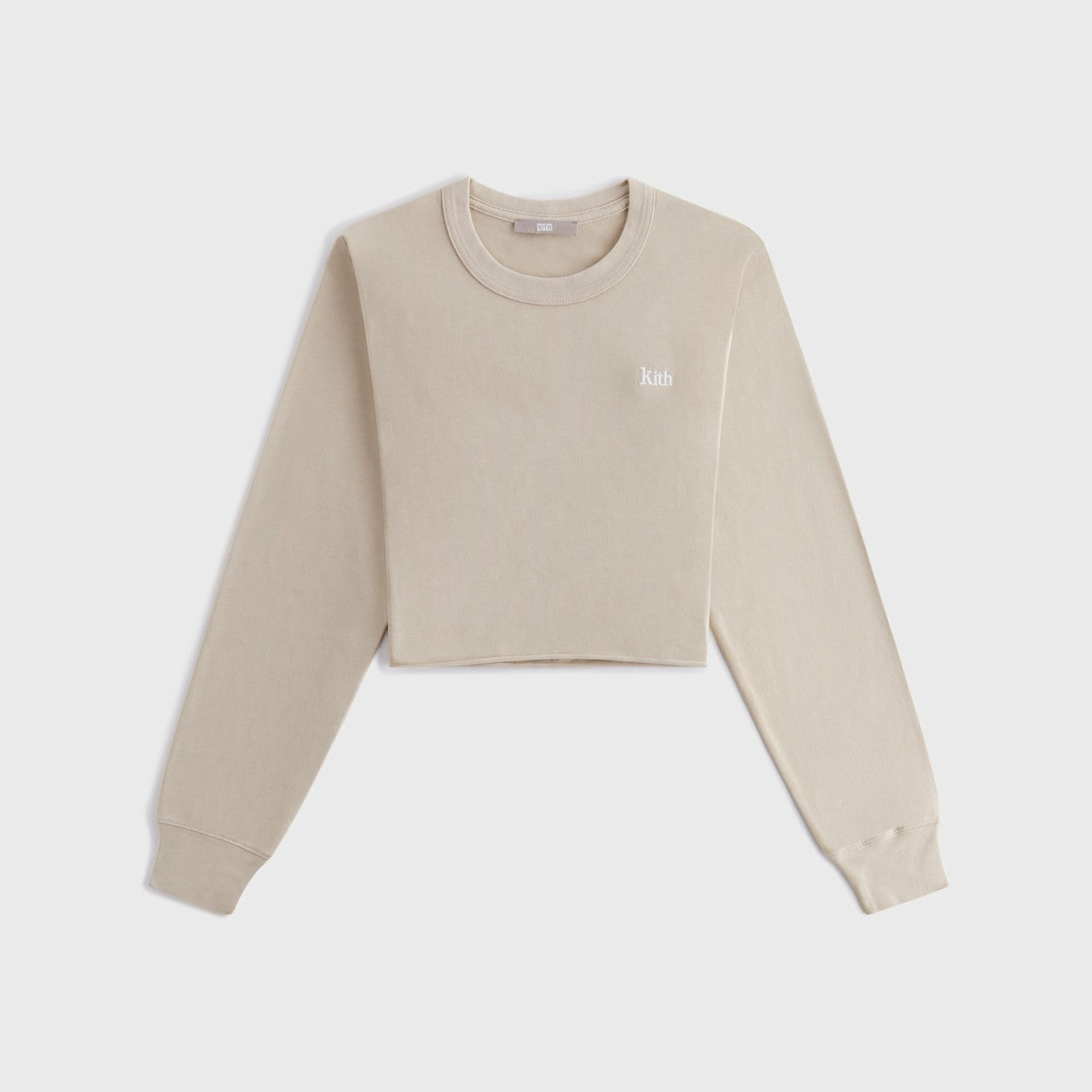 Women Kith Kith Women Lucy Cropped Long Sleeve II Tee - Bare