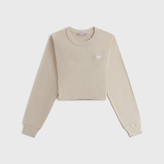 Women Kith Kith Women Lucy Cropped Long Sleeve II Tee - Bare