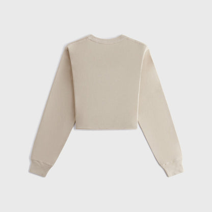 Women Kith Kith Women Lucy Cropped Long Sleeve II Tee - Bare