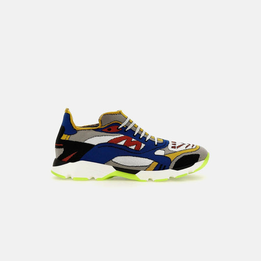 Men|Women Kith Marni Sneakers - New Jacquard Blue / White / Red