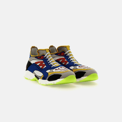 Men|Women Kith Marni Sneakers - New Jacquard Blue / White / Red