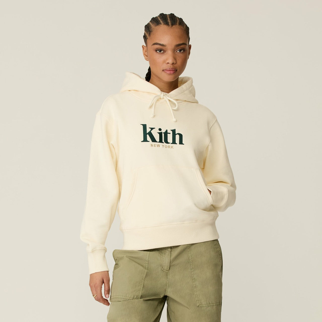 Women Kith Kith Women Jane New York Hoodie II - Sandrift