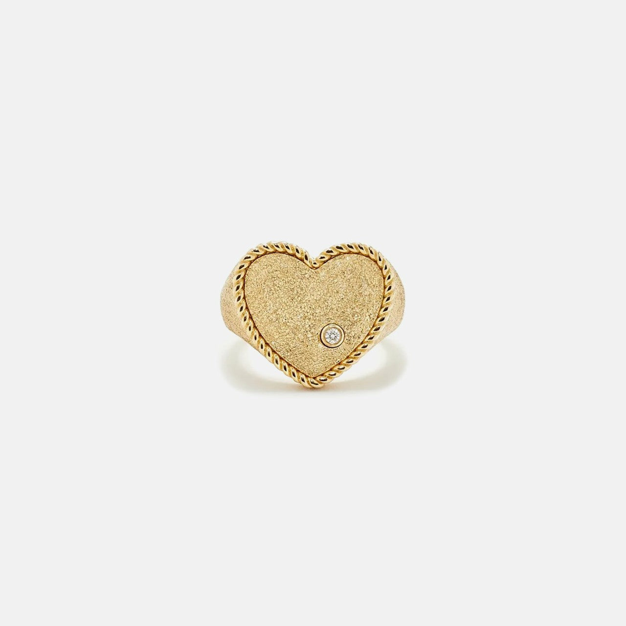Women Kith Yvonne Leon Chevaliere Coeur Pailletee Or Jaune - Yellow Gold