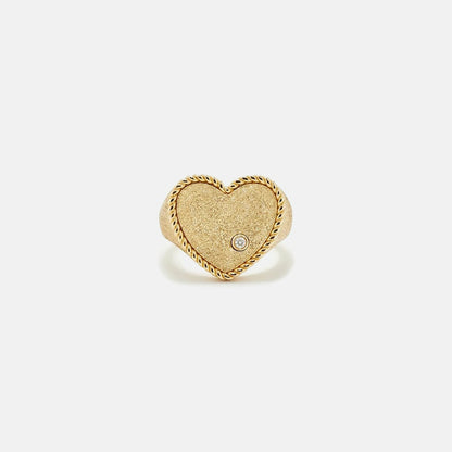 Women Kith Yvonne Leon Chevaliere Coeur Pailletee Or Jaune - Yellow Gold