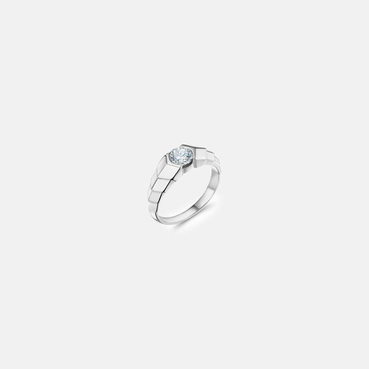Women Kith VL Cepher Arris Ring - White Gold