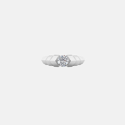 Women Kith VL Cepher Arris Ring - White Gold