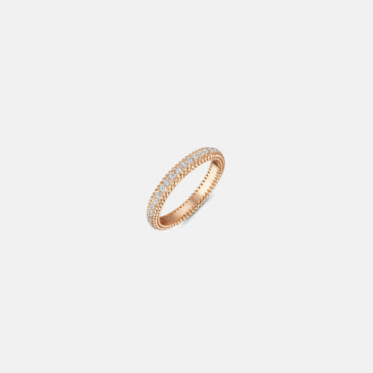 Women Kith VL Cepher Perpes Ring with Pave Diamonds - Rose Gold