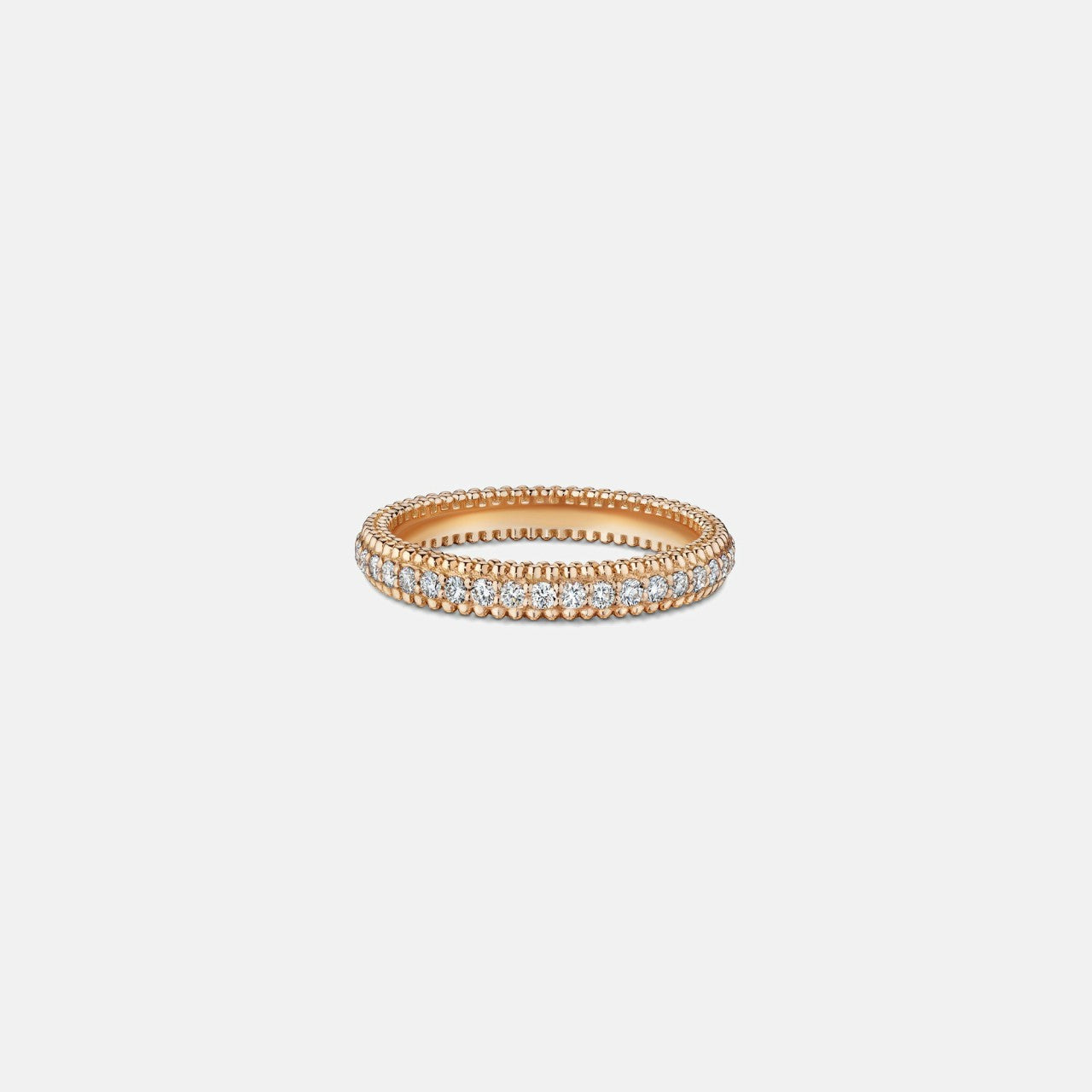 Women Kith VL Cepher Perpes Ring with Pave Diamonds - Rose Gold