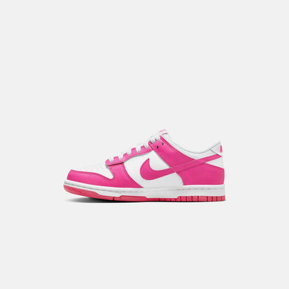 Kids Kith Nike GS Dunk Low - White / Laser Fuchsia