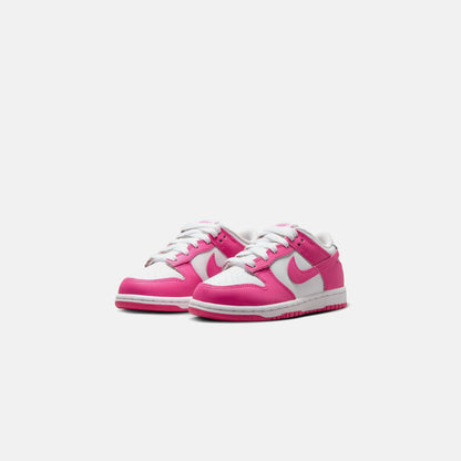 Kids Kith Nike PS Dunk Low - White / Laser Fuchsia