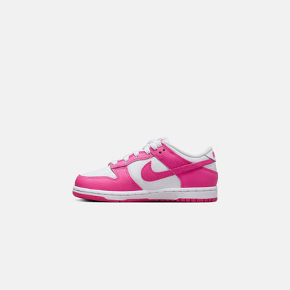 Kids Kith Nike PS Dunk Low - White / Laser Fuchsia
