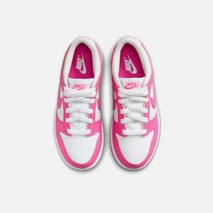 Kids Kith Nike PS Dunk Low - White / Laser Fuchsia