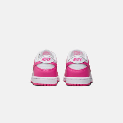 Kids Kith Nike PS Dunk Low - White / Laser Fuchsia