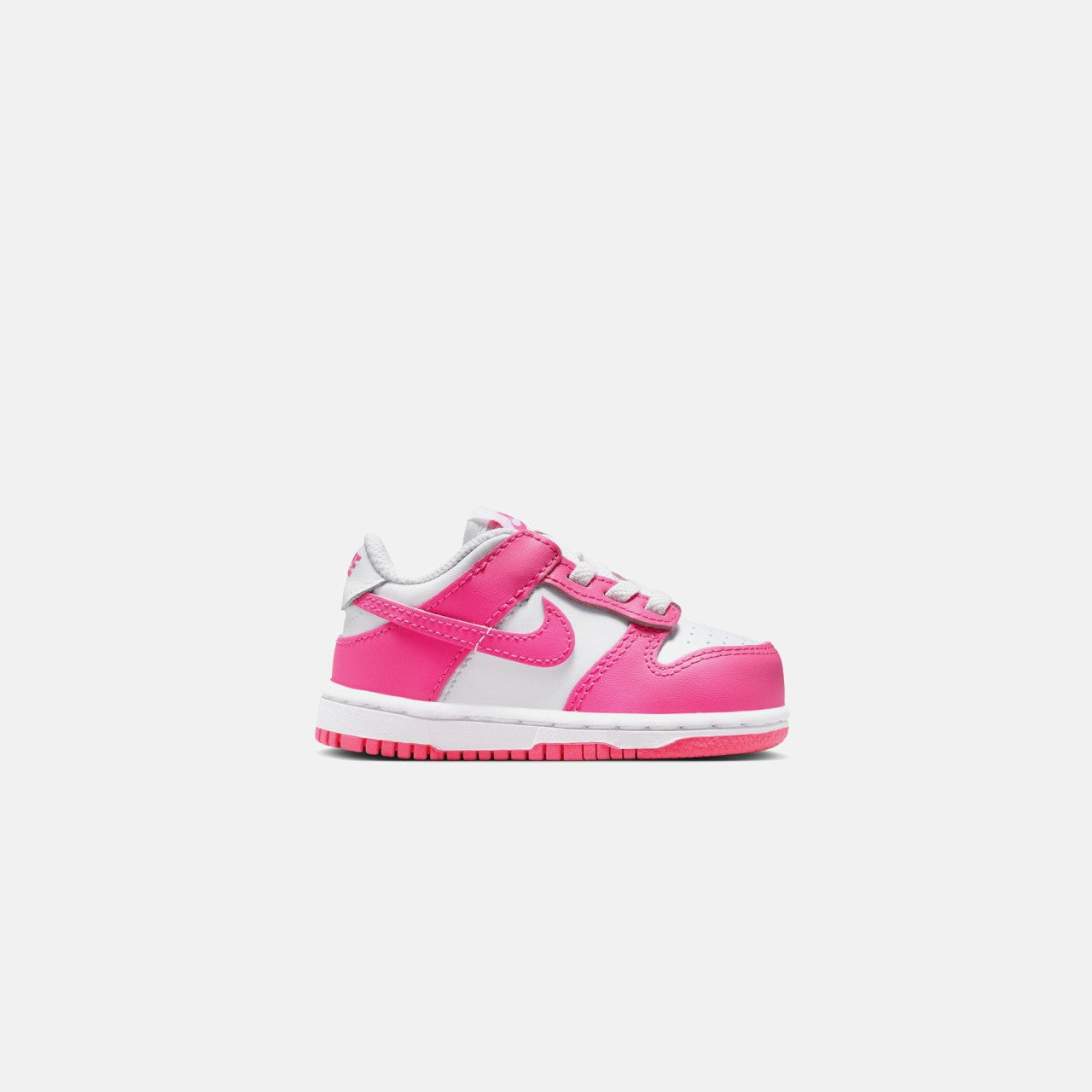 Kids Kith Nike TD Dunk Low - White / Laser Fuchsia