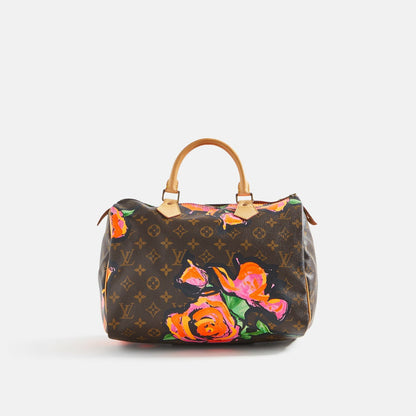 Women Kith WGACA Louis Vuitton Roses Speedy 30 - Brown