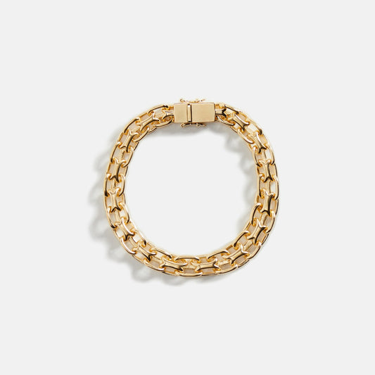 Men Kith Tom Wood Vintage Bracelet 925 Sterling Silver / 9K Gold 7.0 - Gold