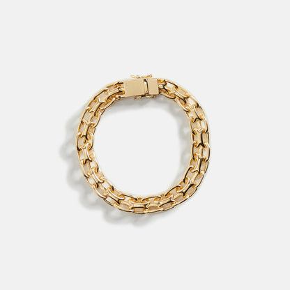 Men Kith Tom Wood Vintage Bracelet 925 Sterling Silver / 9K Gold 7.7 - Gold