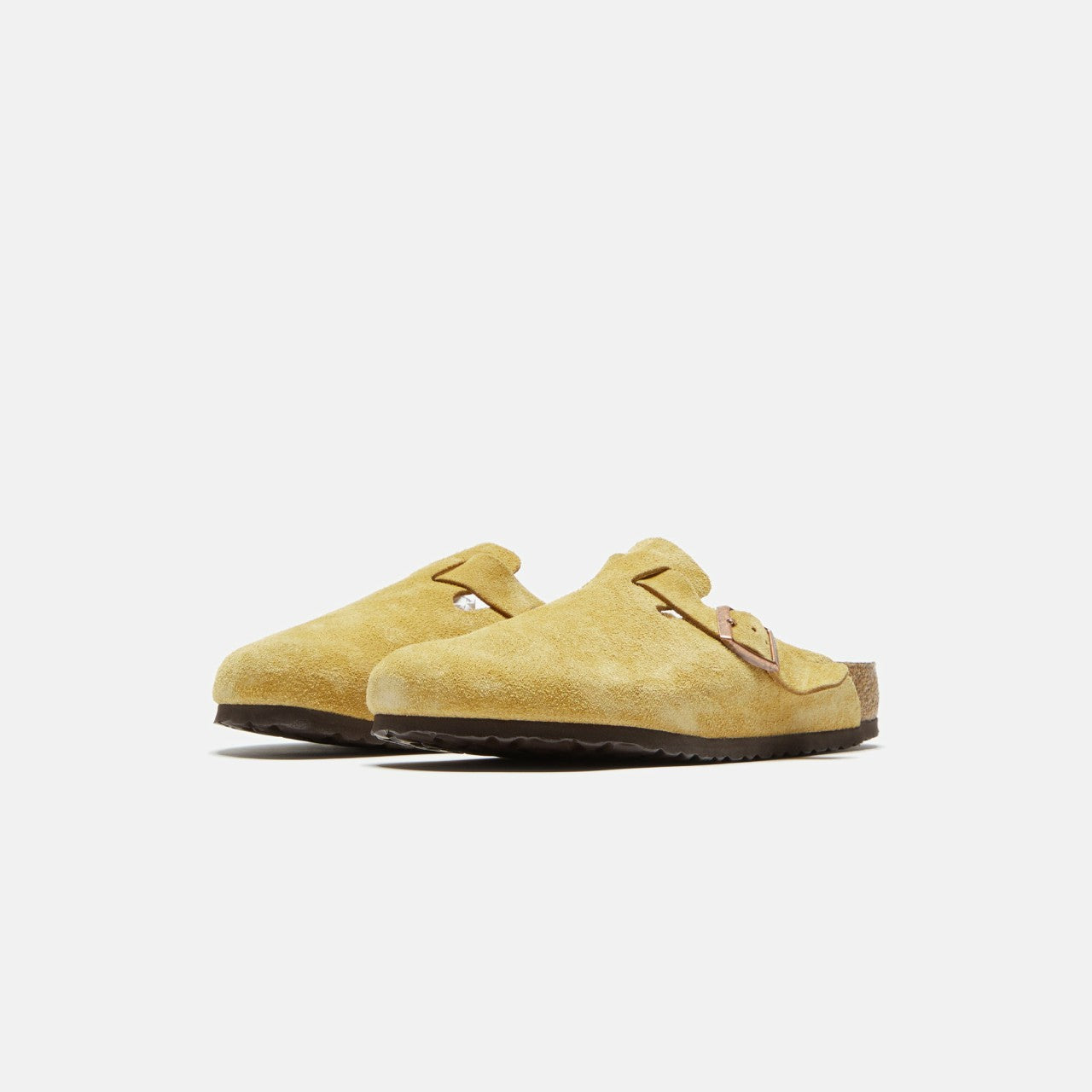 Men|Women Kith Birkenstock Boston Suede - Latte Cream