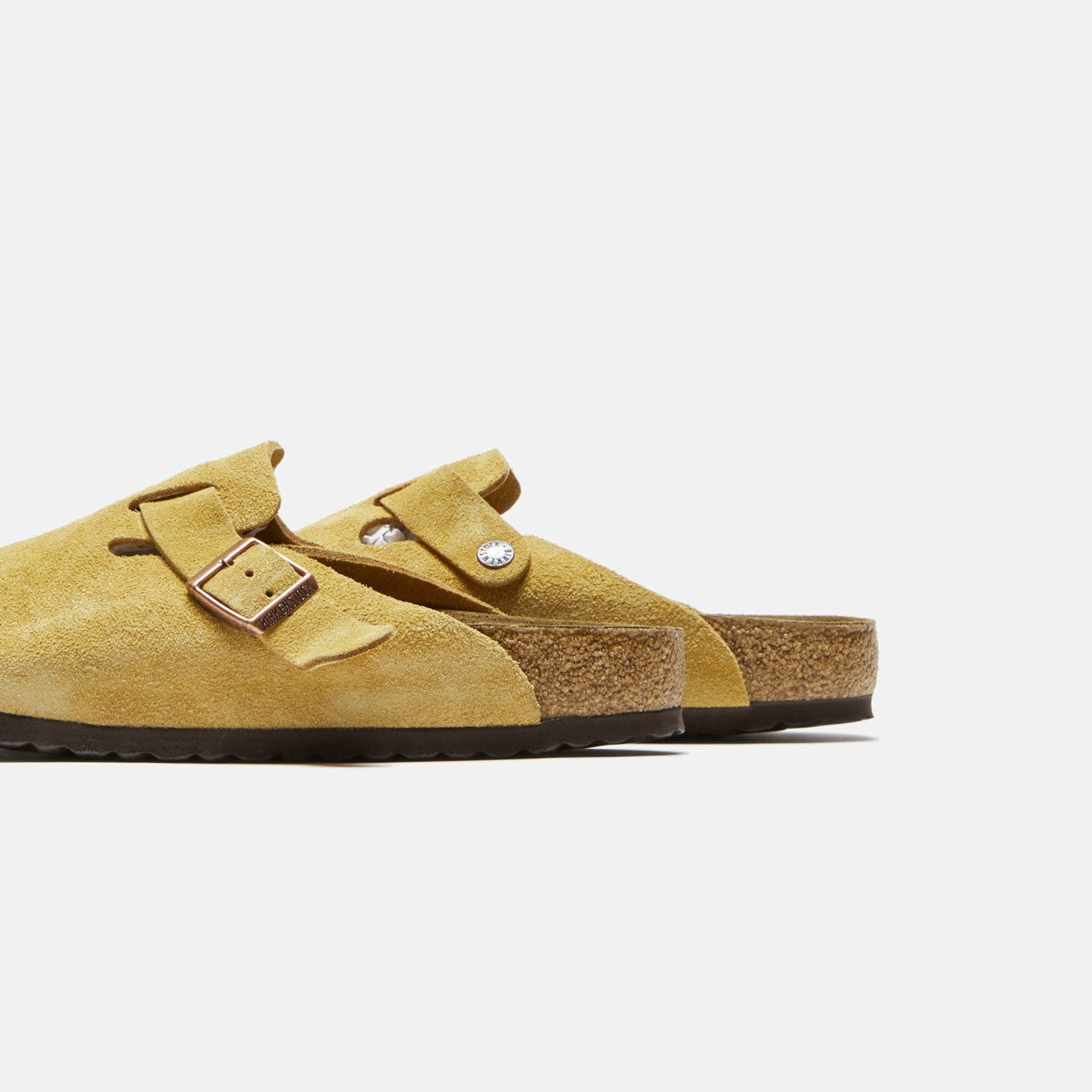 Men|Women Kith Birkenstock Boston Suede - Latte Cream