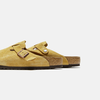 Men|Women Kith Birkenstock Boston Suede - Latte Cream