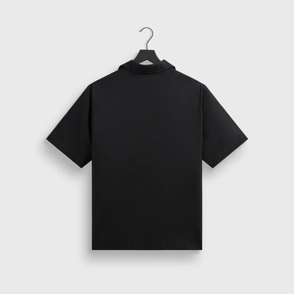 Men Kith Kith Silk Cotton Thompson Camp Collar Shirt - Black