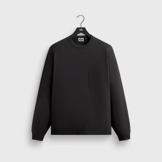 Men Kith Kith Long Sleeve Leonard Pocket Tee - Black