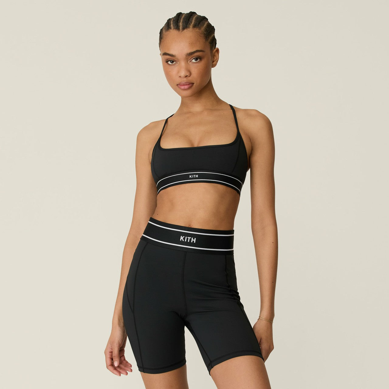 Women Kith Kith Women Lana Biker Short - Black