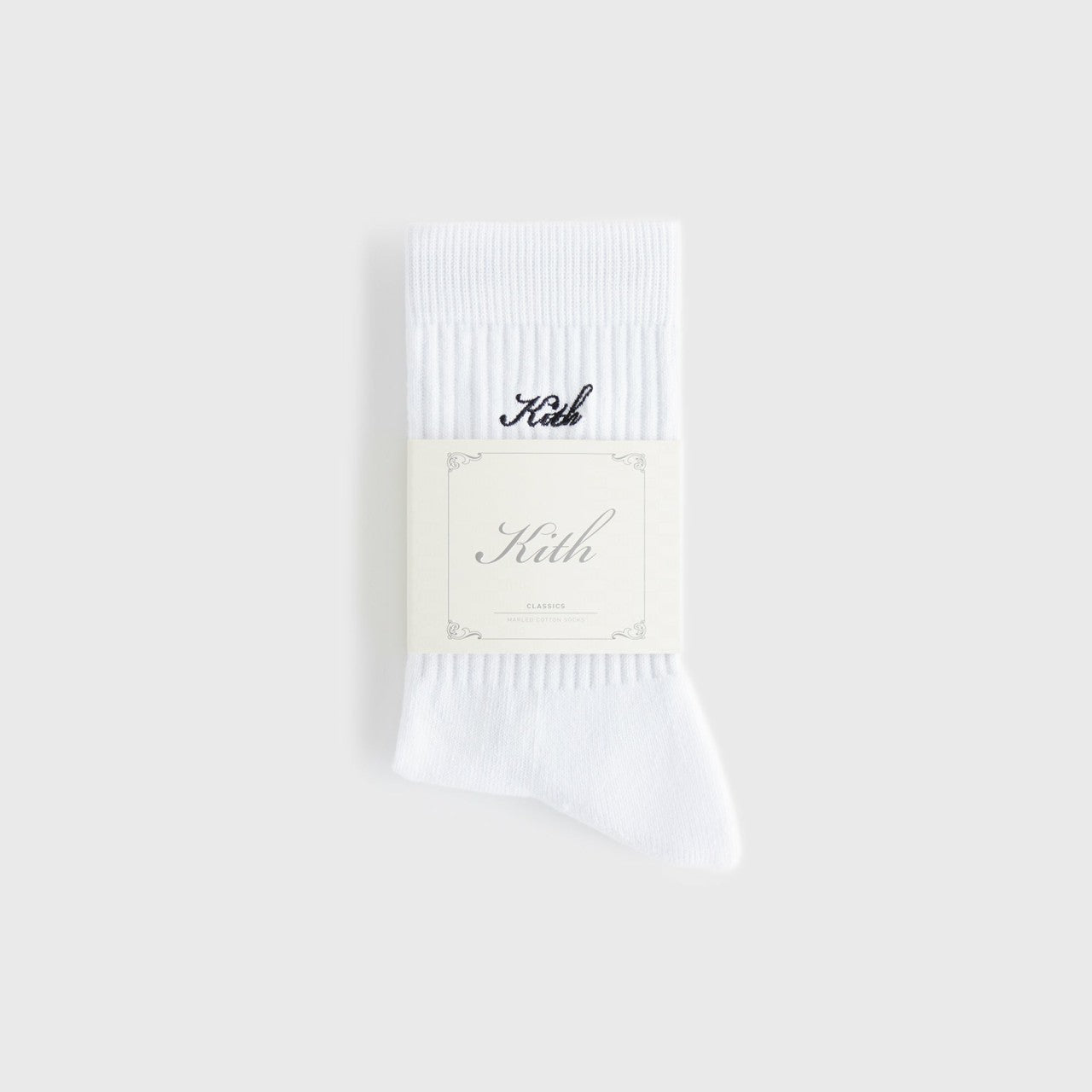 Women Kith Kith Women Script Classic Crew Socks - White