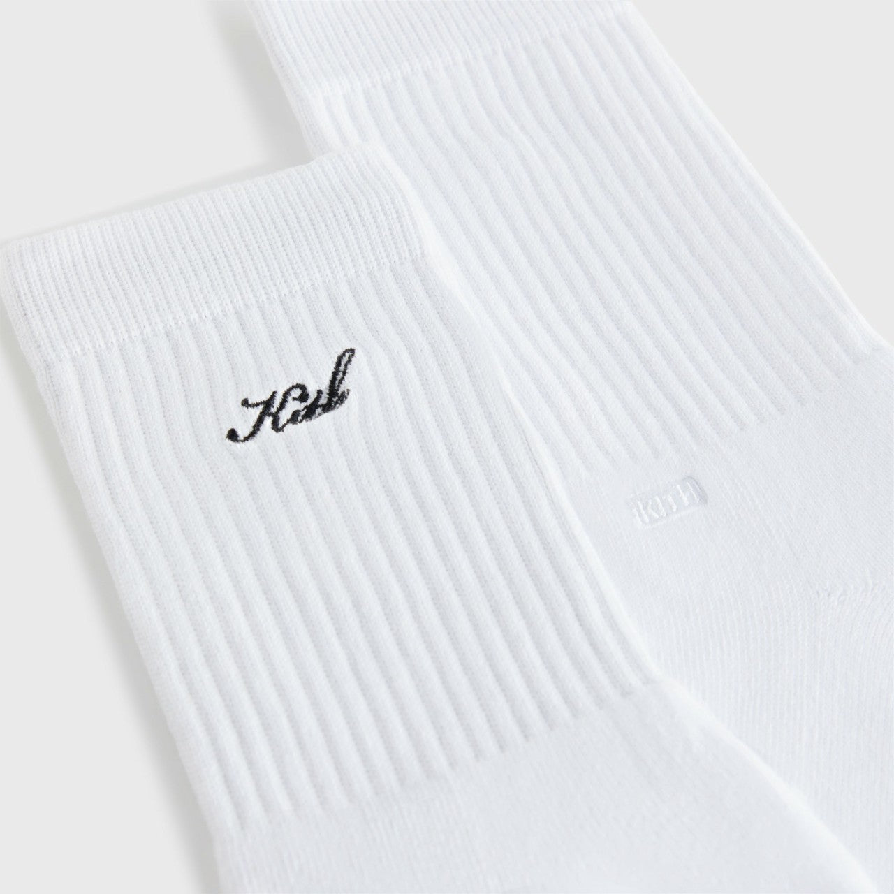 Women Kith Kith Women Script Classic Crew Socks - White
