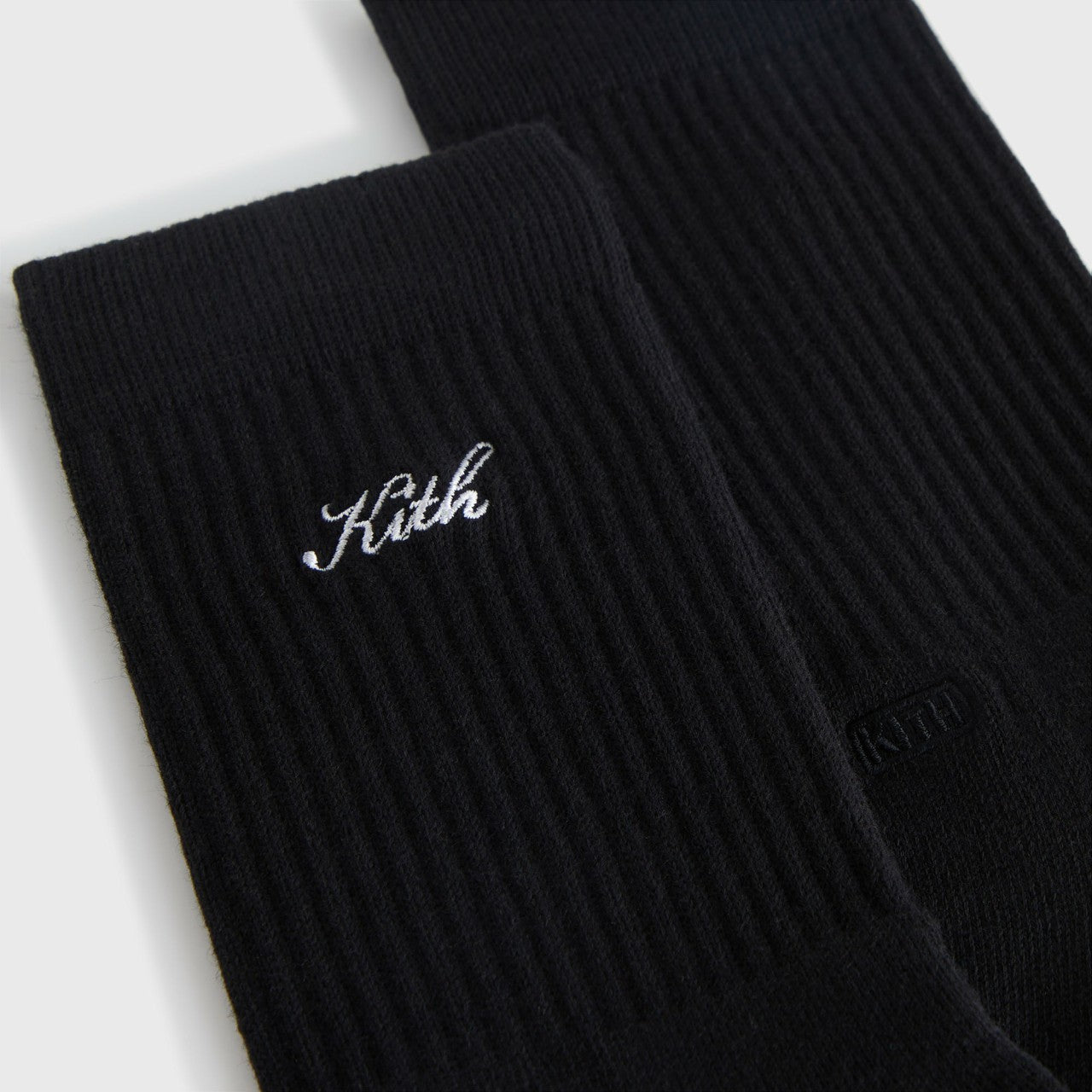 Women Kith Kith Women Script Classic Crew Socks - Black