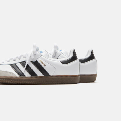 Kids Kith adidas GS Samba OG - Footwear White / Core Black / Gum