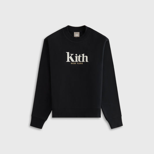 Women Kith Kith Women Asher New York Crewneck - Black