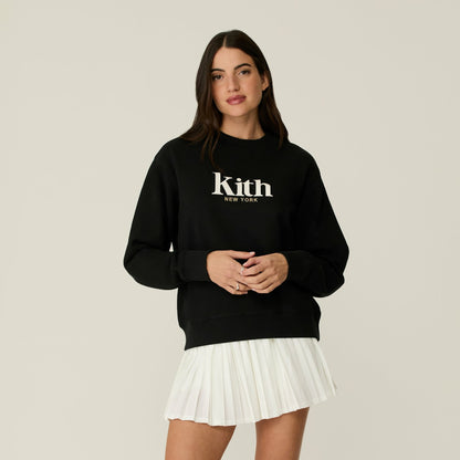 Women Kith Kith Women Asher New York Crewneck - Black