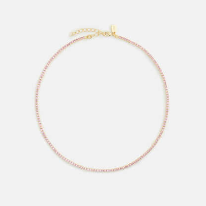 Women Kith Crystal Haze Mini Serena Necklace - Pink