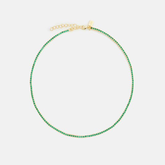 Women Kith Crystal Haze Mini Serena Necklace - Green